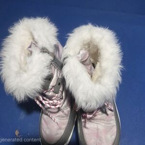 Stylish Kids Boots with Faux Fur Trim